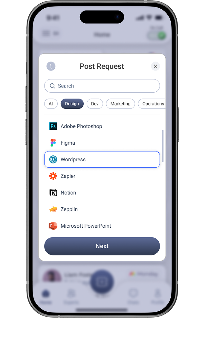 Post a coaching request and let experts come to you