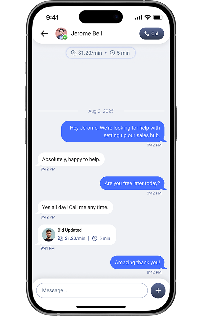 All-in-one chatroom for discussing problems and launching sessions