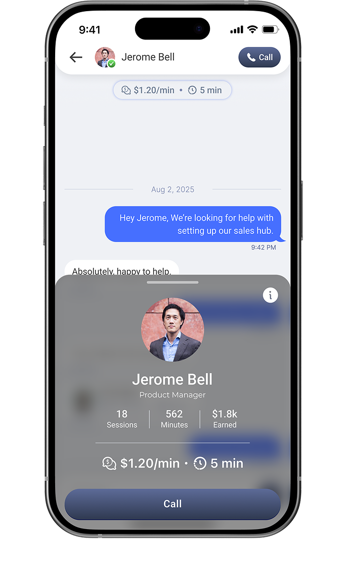 One-click connection to software experts